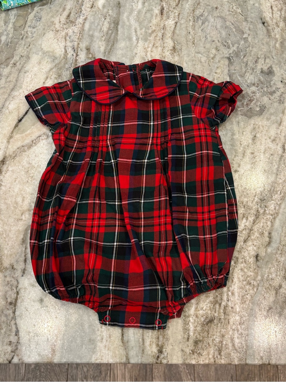 The Beaufort bonnet Company, red plaid bubble romper
